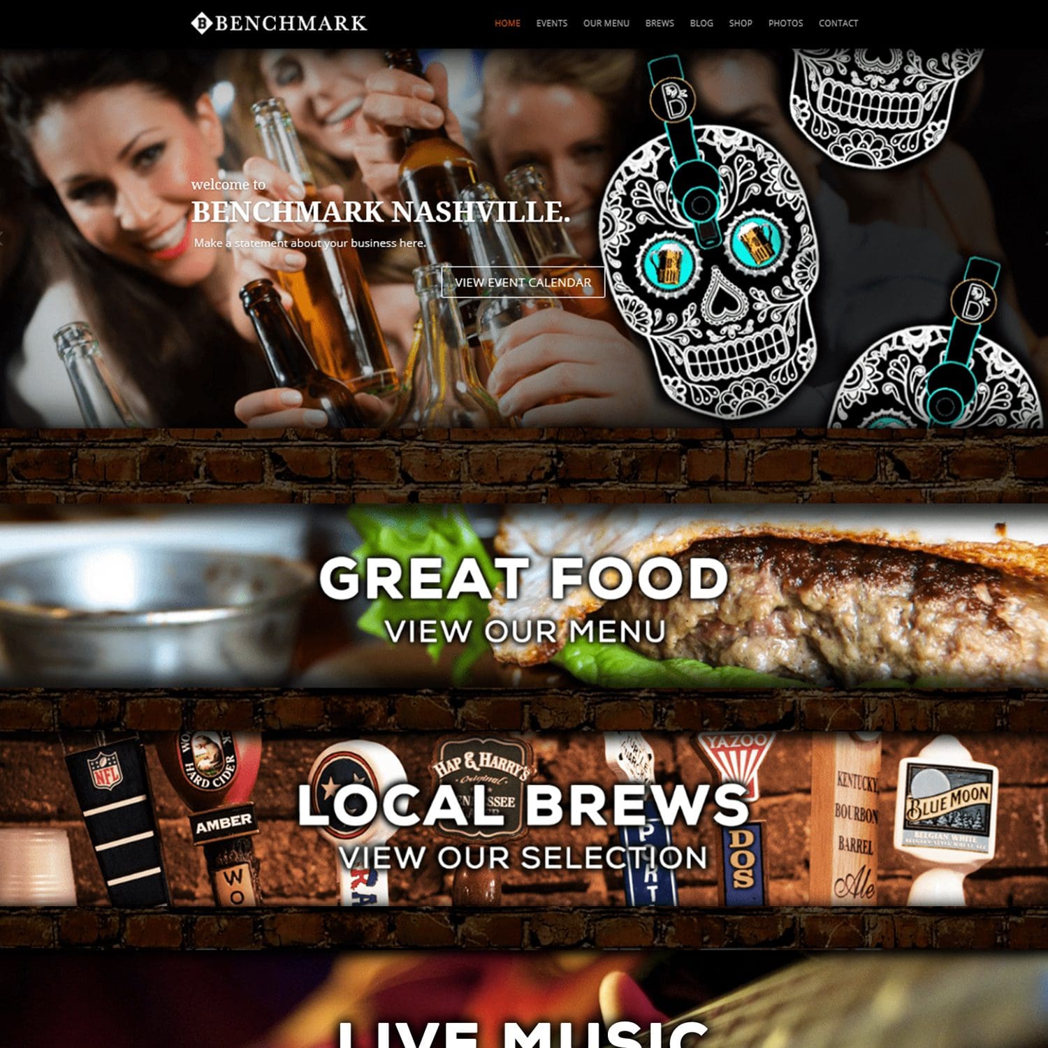 benchmark food and beverage website - JLB, Best Web Design and Web Development Company in Nashville, Brentwood, and Franklin