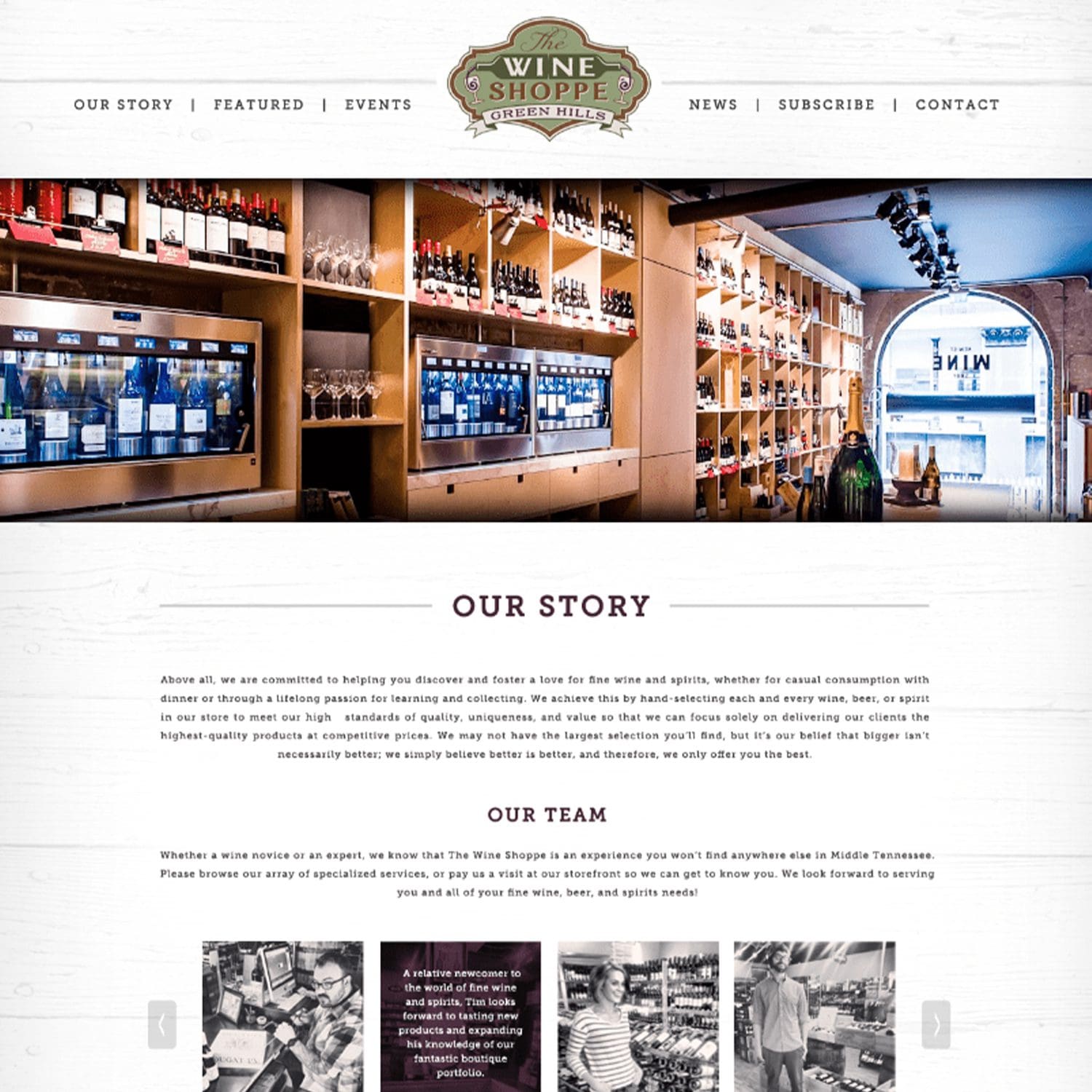 the wine shoppe e-commerce website - JLB, Best Web Design and Web Development Company in Nashville, Brentwood, and Franklin