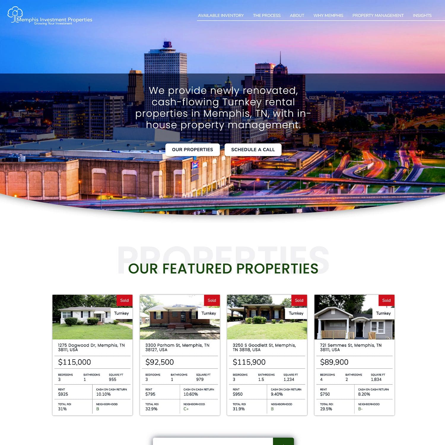 investment properties website - JLB, Best Web Design and Web Development Company in Nashville, Brentwood, and Franklin