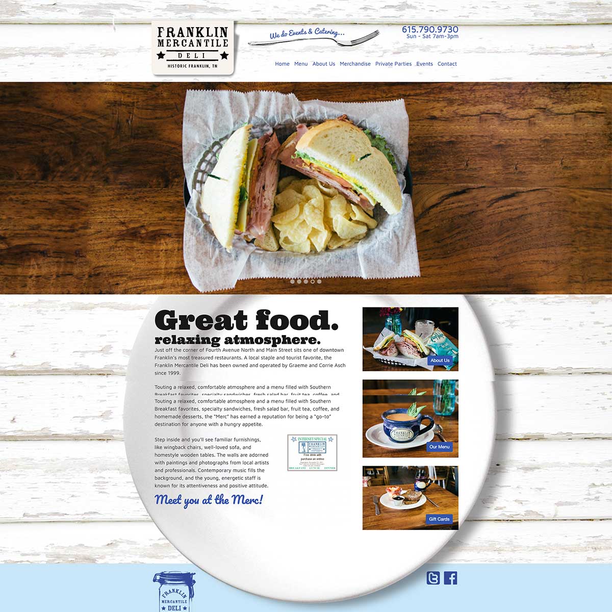 franklin merchantile website before jlb web designers worked together to recreate it in nashville tn