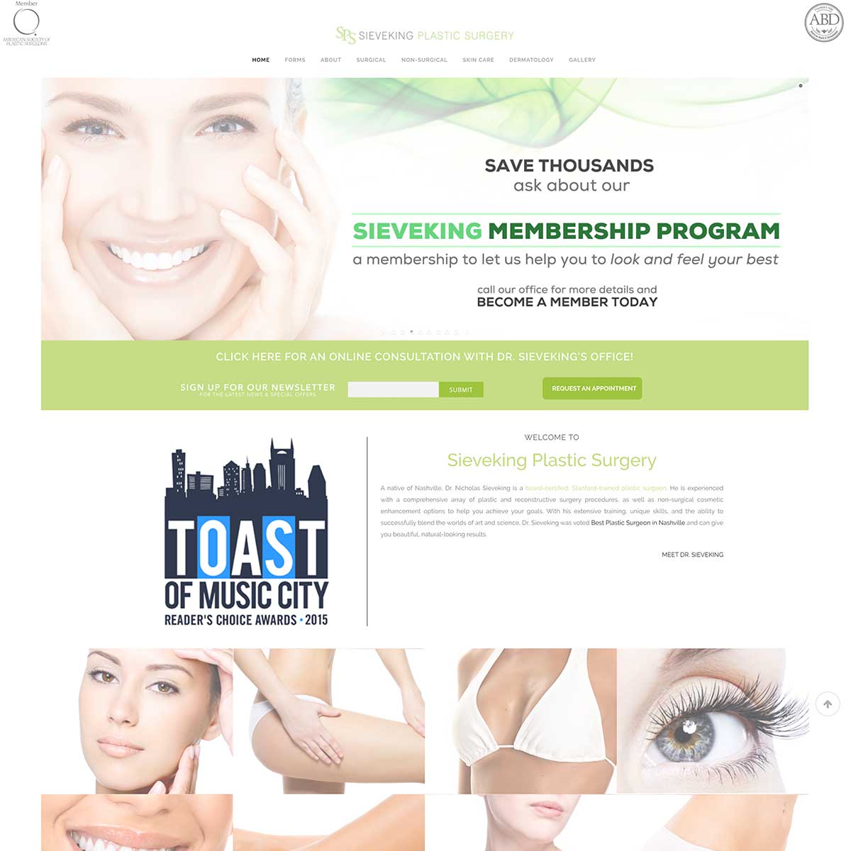 sieveking website after nashville web designers worked together to recreate it to include digital marketing seo support