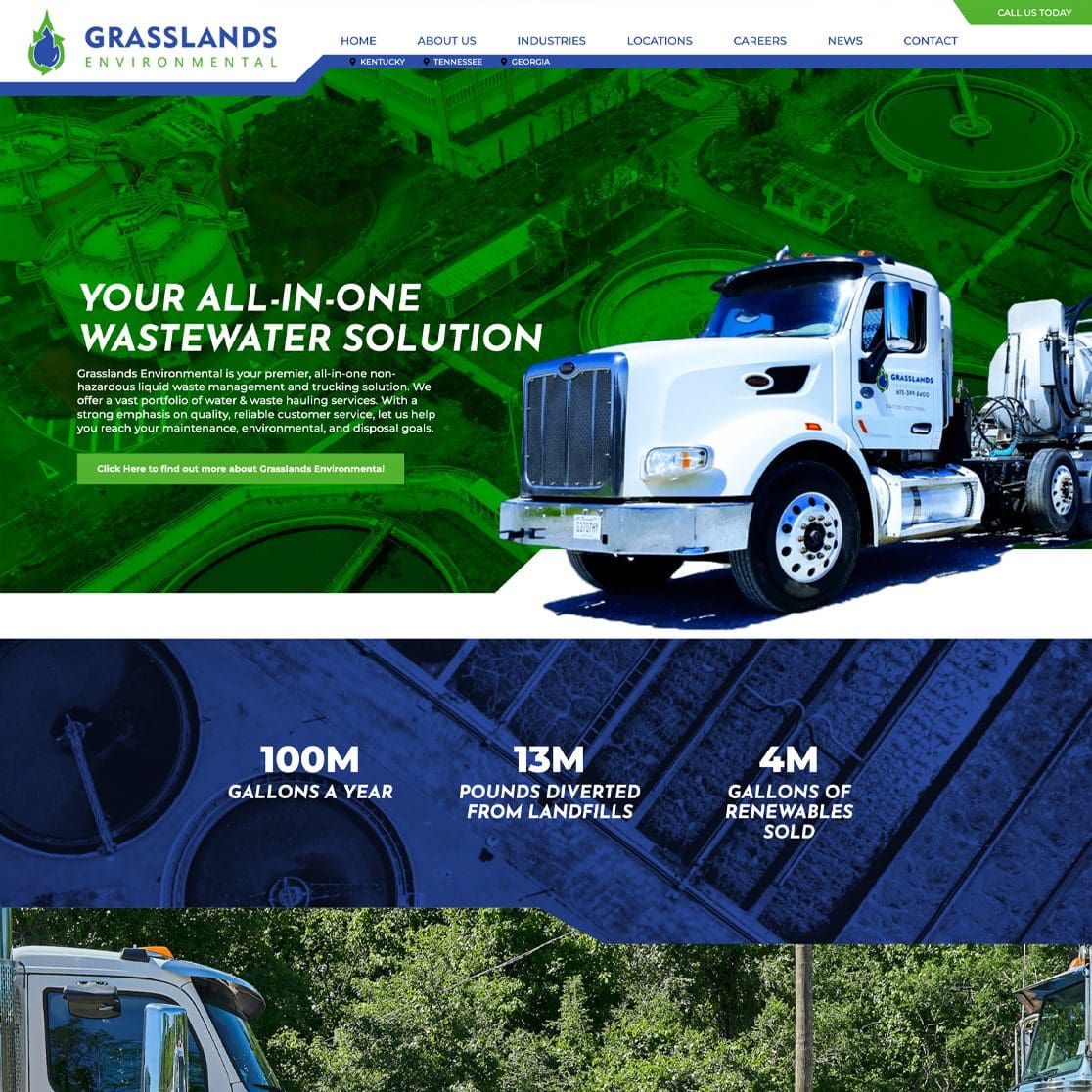 Grasslands Screenshot - Website Design Inspiration from a Nashville Web Design Company